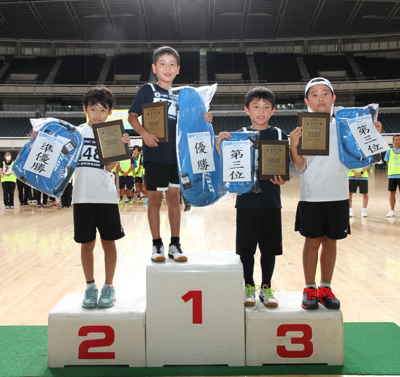 第35回全国ショートテニストーナメント大会3～4年生男子入賞者
