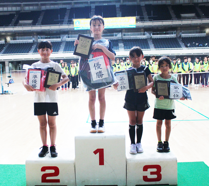 第36回全国ショートテニストーナメント大会3～4年生女子入賞者