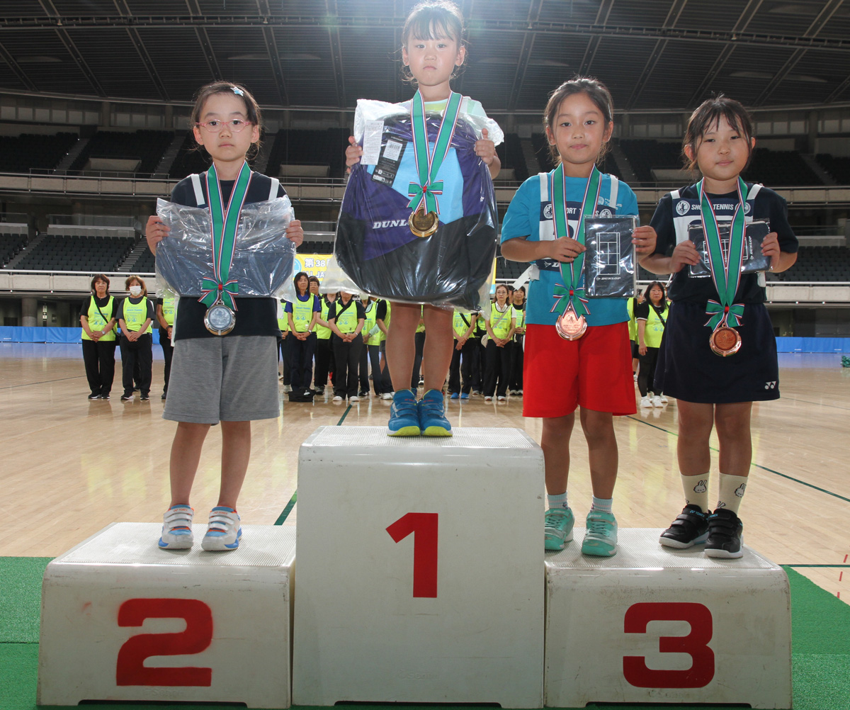 第38回全国ショートテニストーナメント大会1~2年生女子入賞者