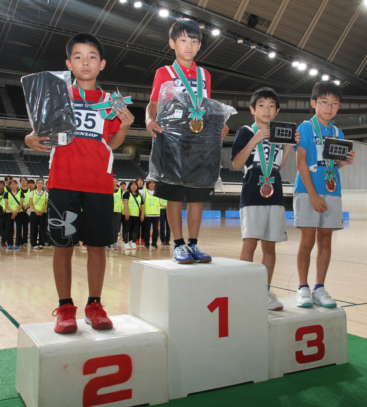 第38回全国ショートテニストーナメント大会3~4年生男子入賞者